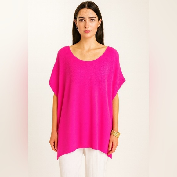 Lilly Pulitzer Kizzy cashmere tunic sweater size small/medium hot pink poncho